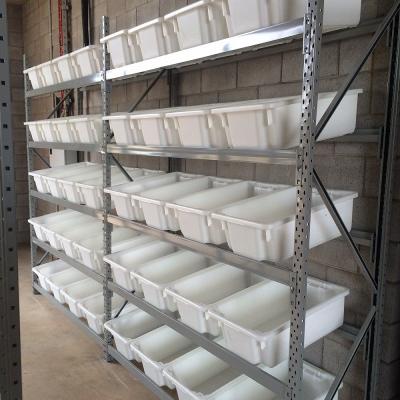 China High Quality Corrosion Protection Long Span Shelving Medium Duty Bin Rack for sale