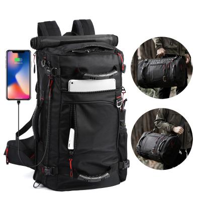 China With USB Backpacks Travel Convertible Duffel Bag Multifunctional Custom Rise Waterproof Backpack For Men for sale