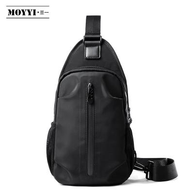 China Men's nylon chest bag sports logo logo shoulder bag small body pack sling bag travel waterproof simple waterproof cross backpack for sale