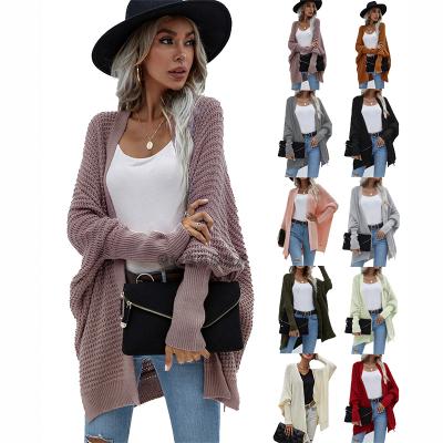 China LLDRESS Breathable Autumn Round Neck Cardigan Temperament Breathable 2021 Swapping Solid Colors Sheath Long Loose Knit Women's Sweaters for sale