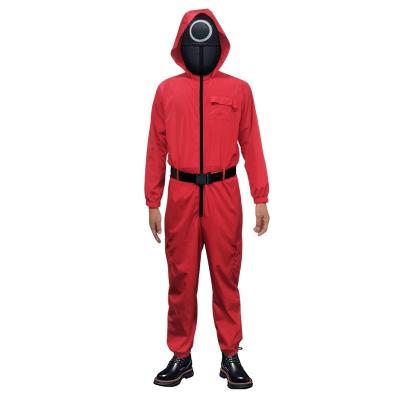 China Hot Sale QUICK DRY QUICK DRY Ready To Ship Delivery Before 30 Otc. Halloween Costume Overall Red Cos Squid Game for sale