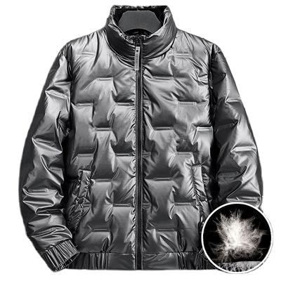 China Shiny Down Jacket For Men Casual Fashion Stripper Coat Men's Workwear Thick Windproof JACKETOWN 80% Cashmere Custom Loading Waterproof Winter Raincoat for sale