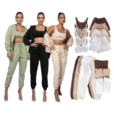 China 2021 LLDRESS QUICK DRY Women's Loungwear Two Piece Crop Legging Vest Pants Female Gym Fitness Sets Women Sports Bra Set Casual Suit for sale