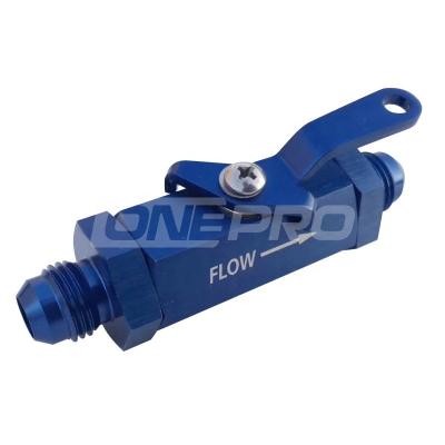 China Lightweight Universal Billet Inline AN10 Gasoline & Oil -10 Aluminum Alloy One One Way Cut Valve for sale