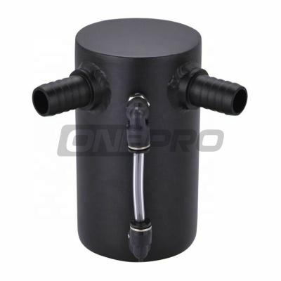 China Aluminum Alloy Black Anodized 0.5L Engine Motor Oil Aluminum Hook Can Reservoir Tank With 19mm 3/4