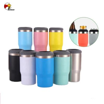 China Metal Beeman 4 in 1 Insulated Non Slip Lean Beer Double Walled Cooler Vacuum Bottle Stainless Steel Box Cooler for sale