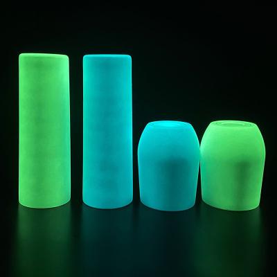 China Beeman New Fashion 20oz Disposable Fluorescent Metal Straight Empty Glow In The Dark Sublimation Tumblers With Lid Straw for sale