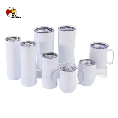 China Beeman 2022 Disposable Travel 30 oz Double Wall Vacuum Insulated Lean White Sublimation Tumblers for sale