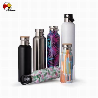 China Beeman Gym Smart Sublimation Double Wall Metal Stainless Steel Stainless Steel Thermo Drinking Water Bottle for sale