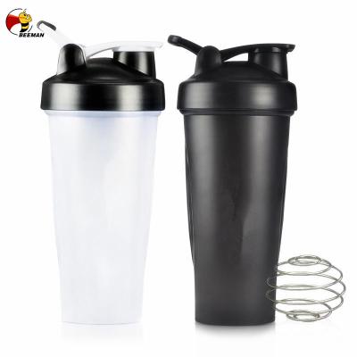 China Minimalist Beeman's Portable Clear Acrylic Protein Shaker Water Bottles With Custom Logo Plastic Tumbler for sale