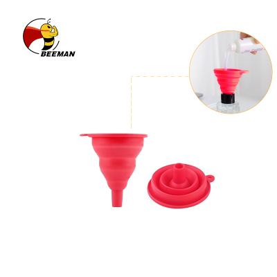 China Oil Viable Separator Beeman Collapsible Collapsible Kitchen Small Separating Mini Silicone Funnel for sale