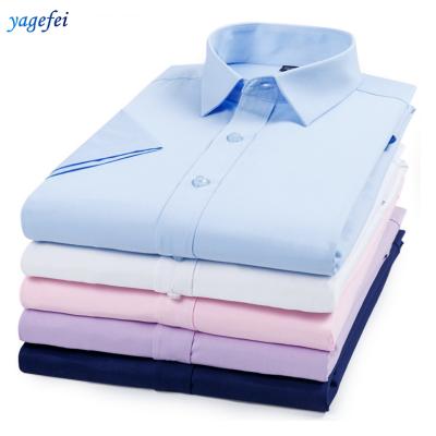 China Different Color Summer Cotton Custom Simple Sale Anti-pilling Men's Breathable Shirts Short Sleeve for sale