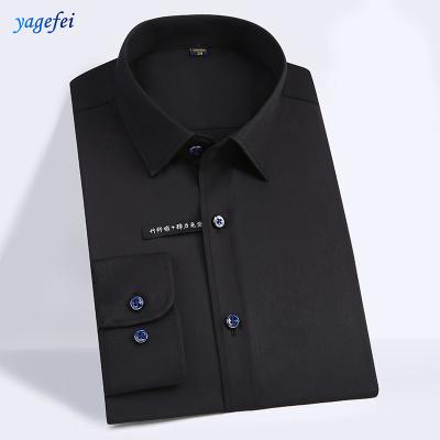 China Best Selling Good Quality Cotton Stretch Men's Long Anti-pilling Bamboo Fiber Iron Jacketed Free Shirt for sale