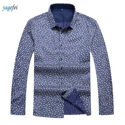 China Anti-pilling Accept Custom Full Sleeve Cotton Good Quality New Floral Shirt Design For Man Print for sale