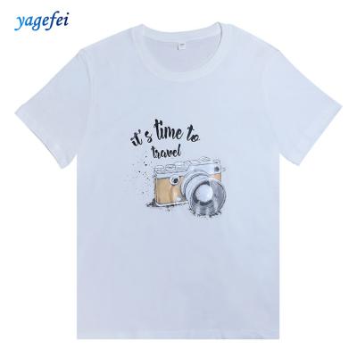 China Anti-pilling Yagefei support wholesale sample printing custom pattern logo cotton T-shirt men for sale