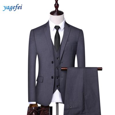 China Anti-Wrinkle Fit Suits Mens Formal Wear Wholesale Men Slim With Pants Business Mens T-Shirt for sale