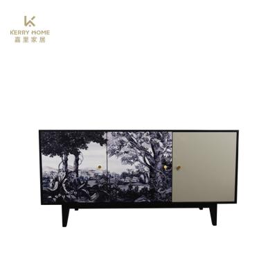 China Modern Style Blue Cabinets Storage Furniture Large Size Wooden Cabinet With Door for sale