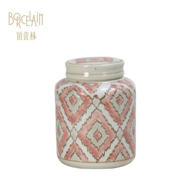 China Wholesale Chinese Porcelain Stocked Luxury Custom Ceramic Storage Jar for sale