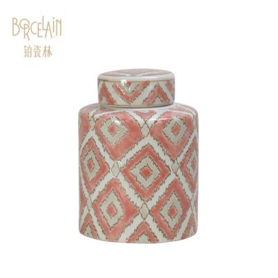 China Wholesale Antique Luxury Large Porcelain Cosmetics Traditional Chinese Custom Decorative Ceramic Jar With Lid for sale