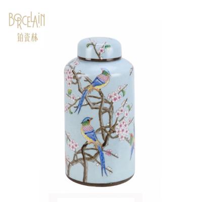 China Traditional Chinese blue and white porcelain ceramic ginger jar for sale