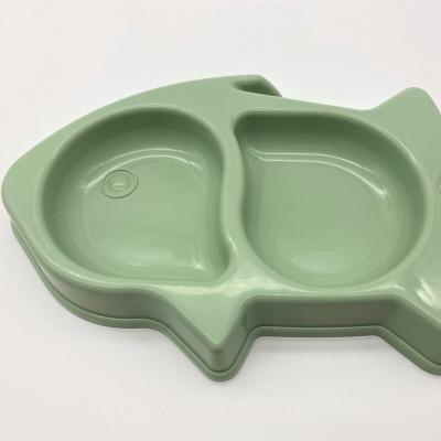 China Sustainable Plastic Pet Food Drinking Water Food Double Bowl Cats, Dogs And Birds Pet Products for sale