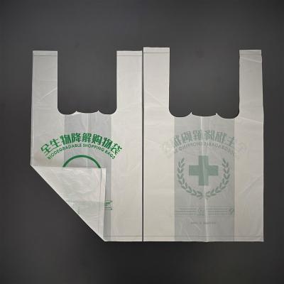 China 100% Biodegradable Compostable T-Shirt Bag 100% Compostable Clear Product Compostable T-Shirt Bag for sale