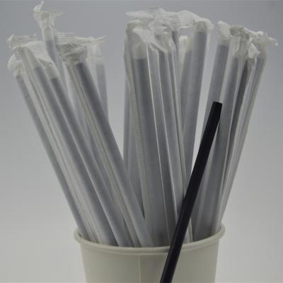 China 200PCS Mix Minimalist Custom Biodegradable Black And White Paper Straws In Box Packing for sale