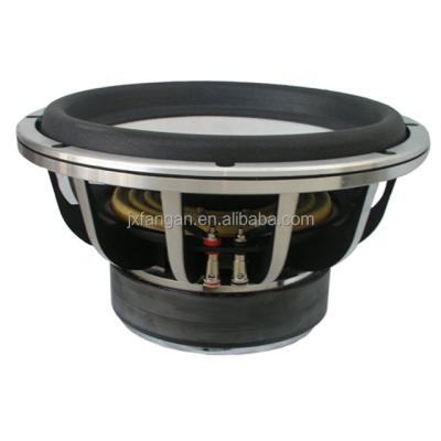 China 12 Inch RMS 2000W Aluminum Car Subwoofer Metal High Power Audio Speaker for sale