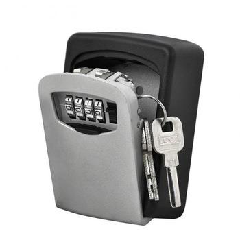 China Anti-corrosion Cheap full plastic Key Lock Box  4 Digits Combination Weatherproof Wall Mount Key Safe, Hide a Key Outside with Resettable Code for sale