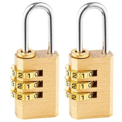 China Brass Portable 3Digit Letter Number lock Brass Combination Padlock Luggage Gym Suitcase Lock for sale