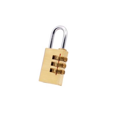 China Brass Brass 3-Digital Combination Padlock 20mm for Gym Locker Luggage Anti-Rust Mini Lock for sale