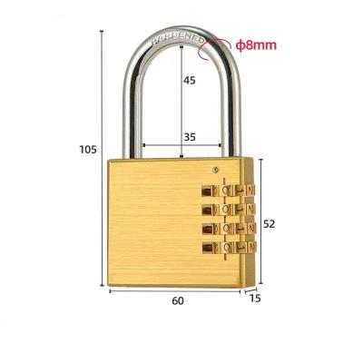 China Brass Hot sales 3 Digit combination mini brass padlock Security Luggage Lock Manufacture Cute Password Padlock 3mm Shackle for sale