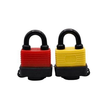 China Plastic padlock Heavy Duty Laminated Padlock Anti-Rust Waterproof Lock Multi-colors for sale