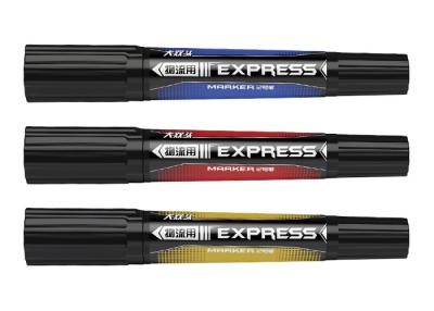 China Office Thick Marker Pens / Permanent Marker For Glass With Bullet And Chisel Nib for sale