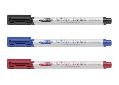 China Multi - Color Quick Drying Slim White Board Markers In Ink Blue / Black / Red Color for sale