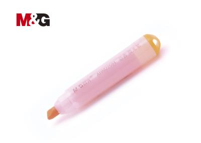 China Mini School Highlighter Marker Pen With Orange Color Chisel Tip For Making Note for sale