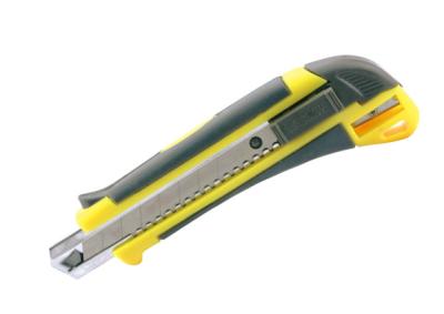 China Yellow 18mm Retractable Utility Knife Pocket Home Utility Knife for sale