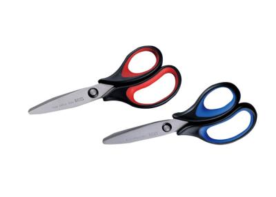 China Sharp Pointed Tip Office Scissors 140 Mm With Rubbered Handle Ring for sale