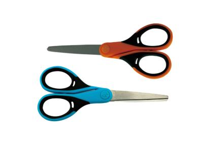 China Blue Red 130 Mm Small Office Scissors For School With Rubber Grip for sale