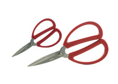 China Scharfer Spitzen-Edelstahl-Haushalt Scissors rote Berufsscheren zu verkaufen