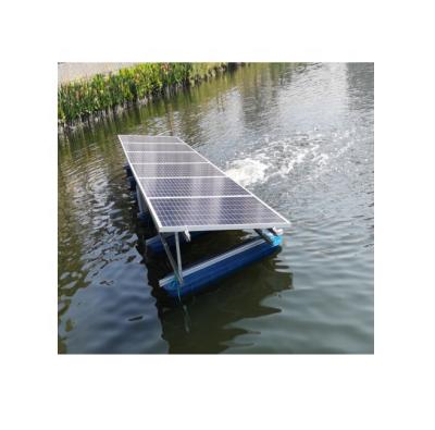 China Solar Powered Fish Farm Fish Pond 1HP 750W Aerator For Aquaculture And Solar Oxygen Charge Solar DC Aerator for sale