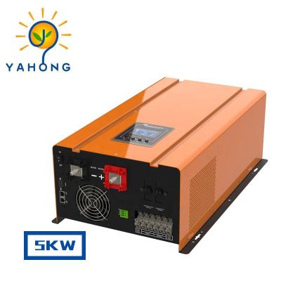 China Home Solar Power System Inverter 5kw 220v 110v Hybrid Adjustable Solar Inverter for sale