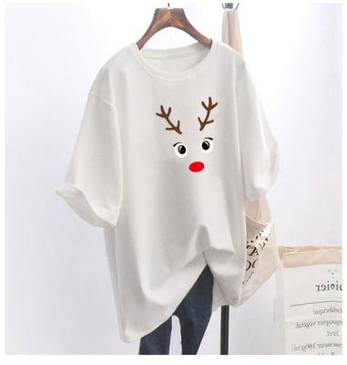 China Wholesale QUICK DRY Fashion 2021 New Summer Custom Women's Short Sleeve Shirts Cartoon Printed Loose Oversize Women's T-shirt Tops for sale