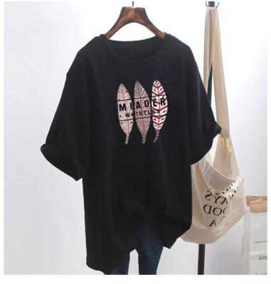 China Wholesale QUICK DRY Fashion 2021 New Summer Custom Women's Short Sleeve Shirts Cartoon Printed Loose Oversize Women's T-shirt Tops for sale