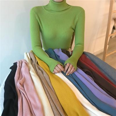 China Anti-wrinkle ear side coat wood women plus velvet 2020 autumn warmth and winter coat women's new half high collar long sleeves T-shirt for sale