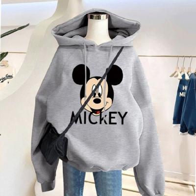 China 380g Length Silver Fox Velvet Sports Hoodie Main Viable Medium 2021 Autumn New Winter Fire Super Cartoon English Print Sweater for sale