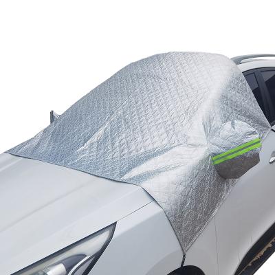 China Three-Layer Waterproof Compound Thickened Automobile Sunshade Half Cover Antifreeze Cover for sale