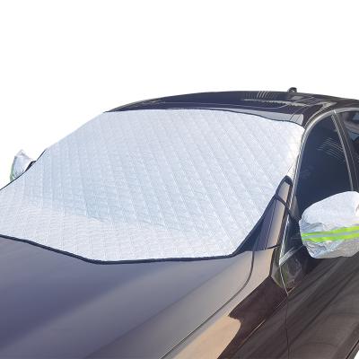 China Waterproof UV Windproof Car Shield Sun Visor Magnet Half Cover Protector With Mirror Cover Device for sale