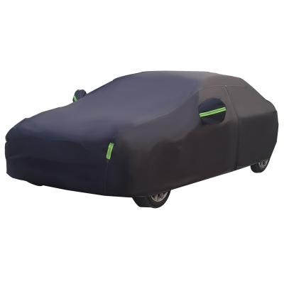 China Waterproof Polyester Car Cover Black Car Clothes Waterproof Car Cover for sale