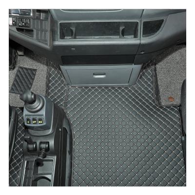 China Brief & Single Color Changan C75 PLUS Four Seasons Truck Brick Leather Lattice Surrounding All Floor Mat Cherise Car Interior for sale